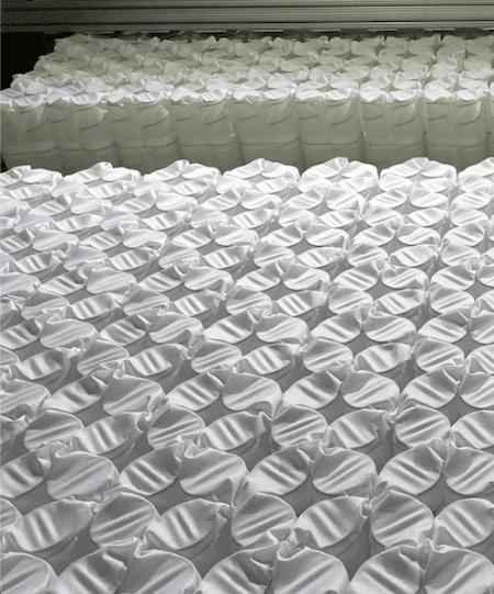 Pocketed coils form the core layer in DIY mattresses by Pocket Coil Store